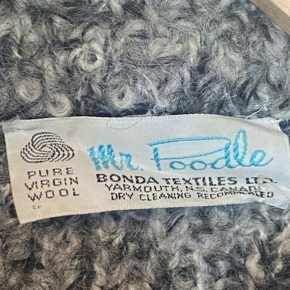 Rare Vintage ‘Mr Poodle' Zip Up Wool Cardigan Sweater size Small - Picture 3 of 3